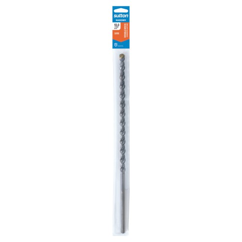 MASONRY DRILL BIT, M13(13MM) X 400MM, DOUBLE BRICK, SNGLPK