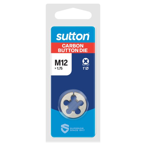 BUTTON DIE, M12 X 1.75, 1" DIA