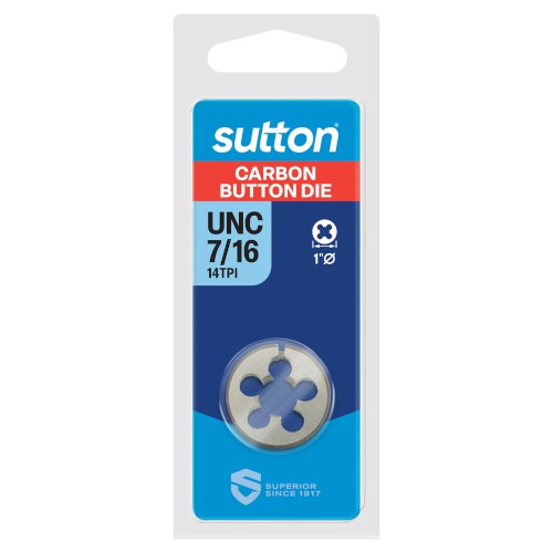 BUTTON DIE, UNC 7/16" X 1" DIA
