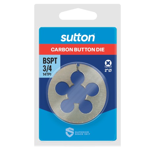 BUTTON DIE, BSPT 3/4" X 2" DIA