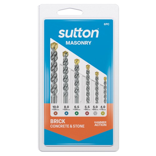 MASONRY DRILL BIT SET, 6 PCE, SMD-2