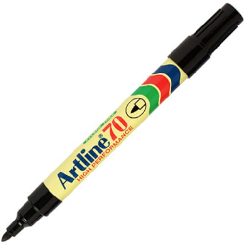 MARKER PEN, BLACK, PERM, BULLET TIP, 1.5MM, ARTLINE 70