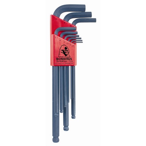 ALLEN KEY SET, 9 PCE, METRIC, BALLDRIVE