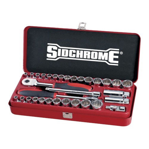 100005751_79847.JPG SOCKET SET, 3/8" DR, 32 PCE, METRIC/AF, SIDCHROME