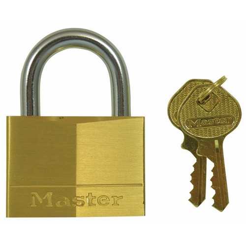 PADLOCK, 40MM, BRASS, ECONOMY, 4 PACK