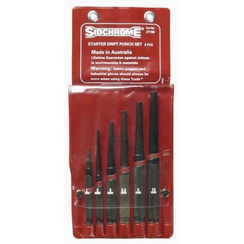 STARTER DRIFT PUNCH SET, 6 PCE, SIDCHROME