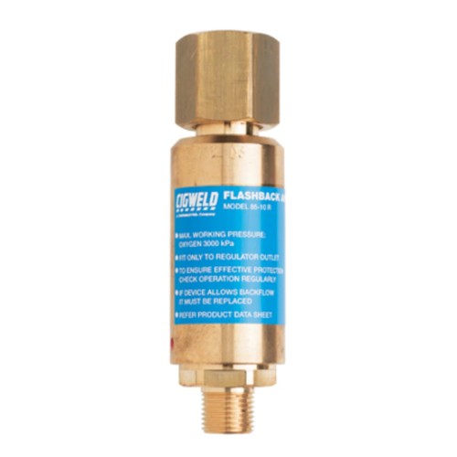 100007395_83487.JPG FLASHBACK ARRESTOR, HI FLOW, COMET 85-10R, OXYGEN REG