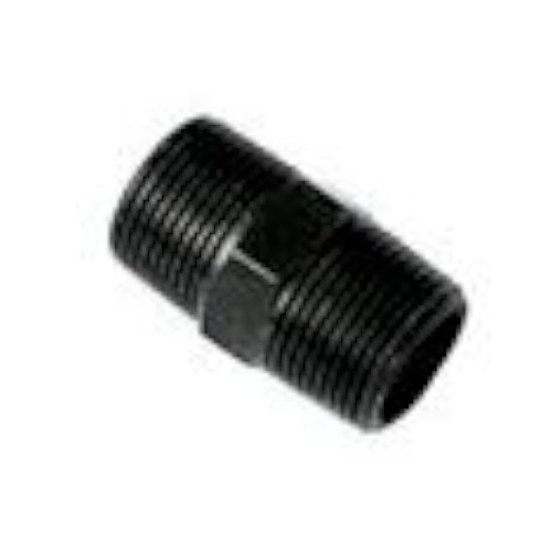 NIPPLE, HEX, BLACK STEEL, 15MM, 1/2" BSP