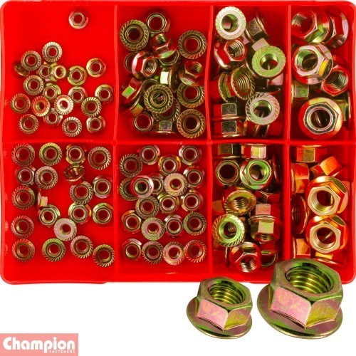 CHAMPION KIT, METRIC SERRATED FLANGE NUT ASSORTMENT