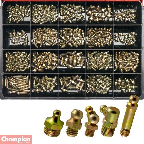 CHAMPION KIT, METRIC AND IMPERIAL GREASE NIPPLE MASTER KIT