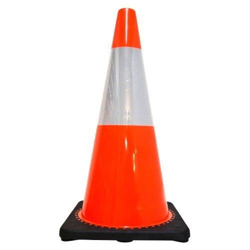 ROAD CONE, 700MM, ORANGE REFLECTIVE