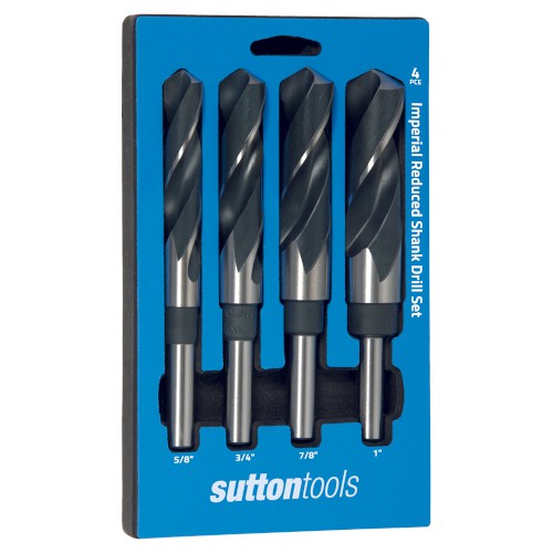 DRILL BIT SET, 4 PCE, REDUCED SHANK, RS4 5/8"-3/4"-7/8"-1"