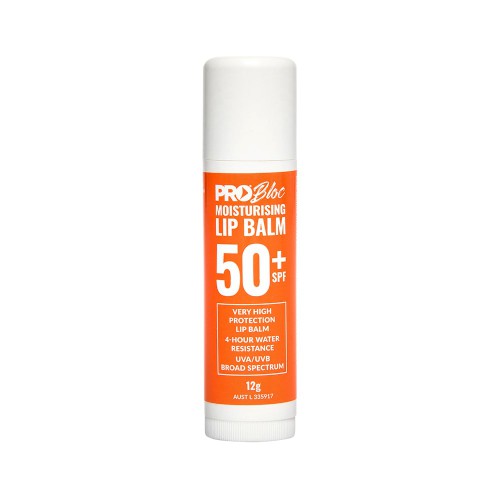 LIP BALM, 12G, PRO BLOC SUNSCREEN, SPF50+ (GST FREE)