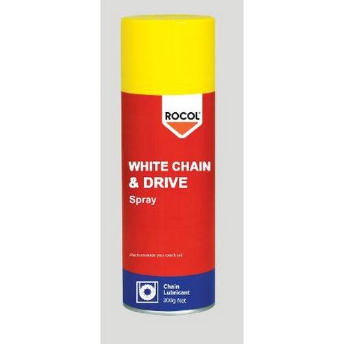 CHAIN AND DRIVE SPRAY, 250G, WHITE, ROCOL