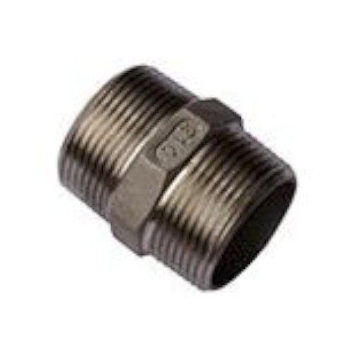 NIPPLE, HEX, S/S 316, 3/8" BSP