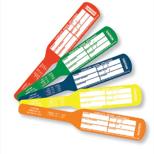 TEST TAG, RAINBOW, BAT STYLE, 100/PKT