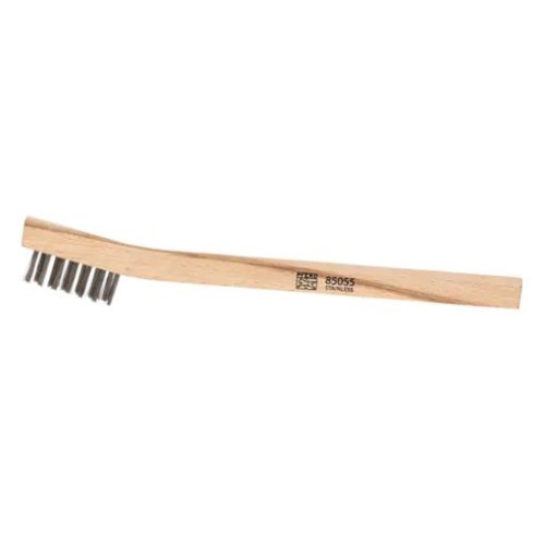 WIRE BRUSH, HAND, 3 ROW, MINI S/S WITH HANDLE