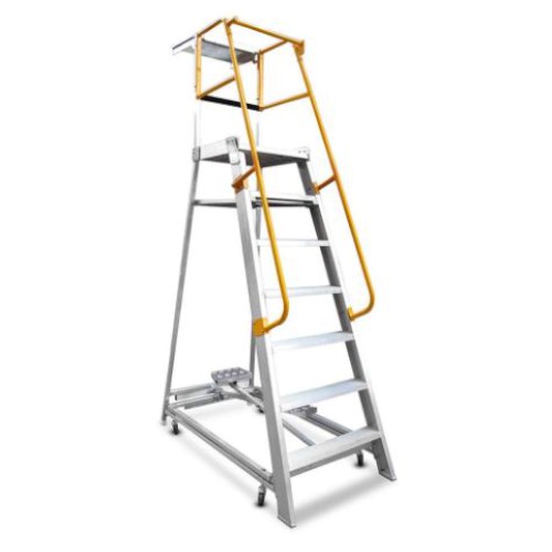 LADDER, ORDER PICKING, 200KG, 2.1M, ALUMINIUM