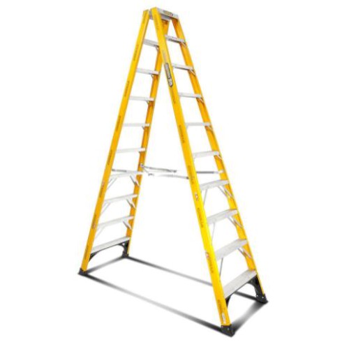 STEP LADDER, FIBREGLASS 3MTR (10 FT) DOUBLE SIDED
