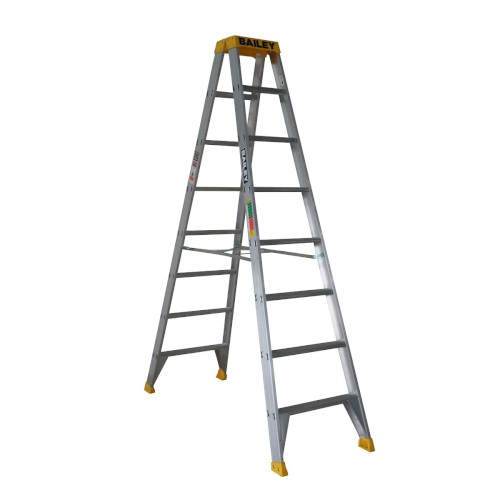 STEP LADDER, ALUMINIUM 2.4M DOUBLE SIDED 150KG BAILEY