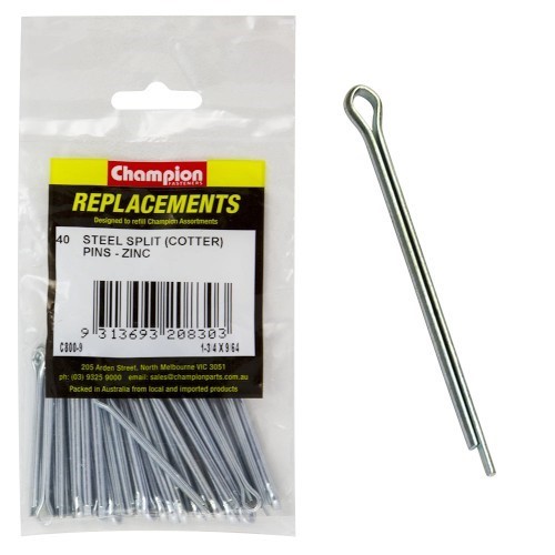 CHAMPION REFILL PACK, SPLIT PINS 9/64″ X 1-3/4″-ZINC PLATED