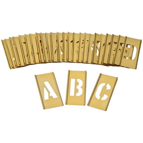 100025860_8932.JPG STENCIL SET, A-Z, 50MM, BRASS INTERLOCKING, 33PCS