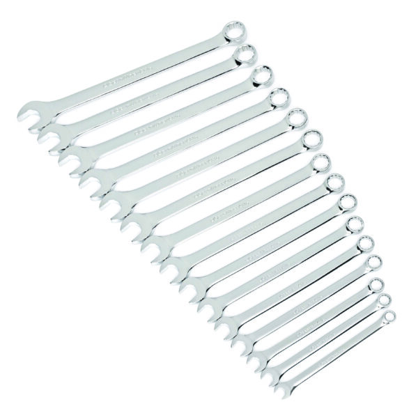 100027816_83644.JPG 15 PCE 12 POINT LONG PATTERN COMBINATION METRIC WRENCH SET