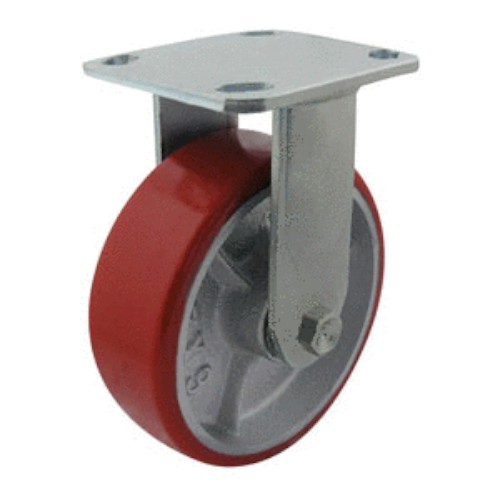 150MM POLY TYRED CAST IRON CENTRED WHEEL 250KG CAPACITY CASTOR (R6656)