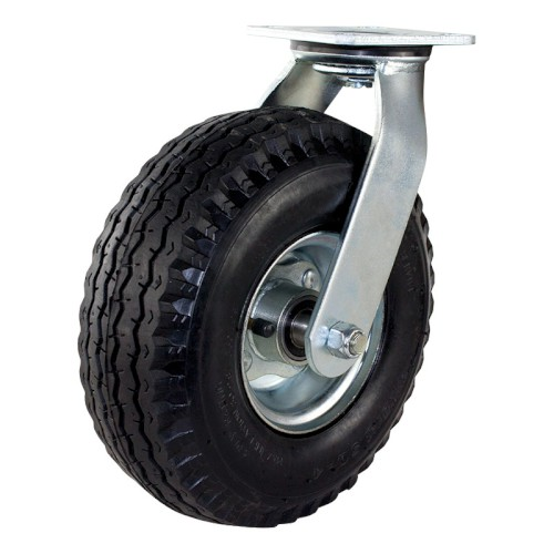 100029312_39664.PNG 250MM PNEUMATIC WHEEL 180KG CAPACITY SWIVEL CASTOR (S1067)