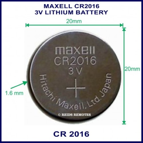 BATTERY, 3V, CR2016