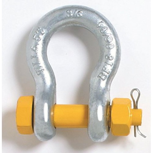 BOW SHACKLE, 2.0T, SAFETY PIN