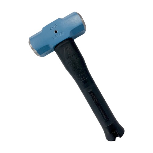 SLEDGE HAMMER, 4LB NORMALISED 400MM PINNED STEEL CORE F/G HANDLE