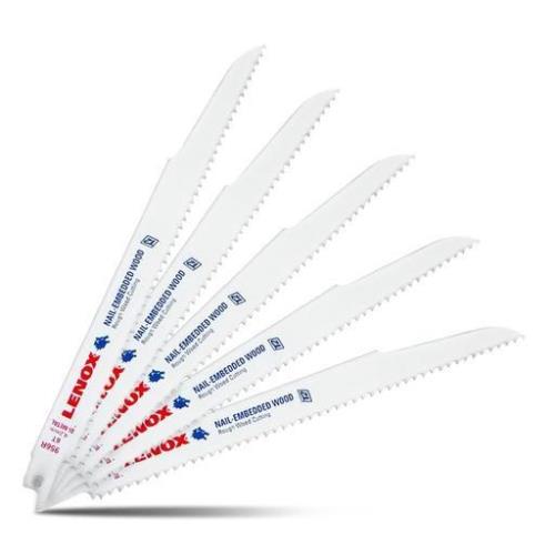 BLADE, SABRE SAW, WOOD, 6TPI 225MM, PK5