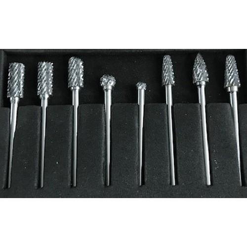BURR SET, 8 PCE, 1/8" SHANK