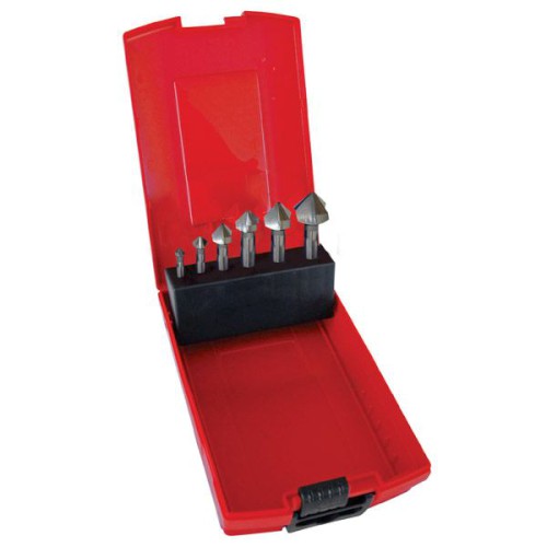 100040482_36165.JPG HOLEMAKER COUNTERSINK SET, 6 PCE, 3 FLUTE 90 DEGREE, 3 - 20.5MM