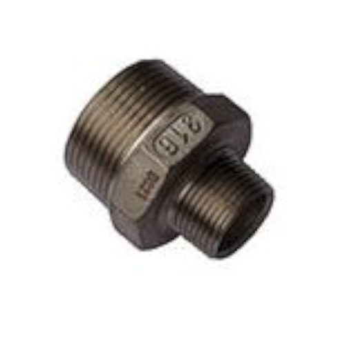 100041822_37619.JPG NIPPLE, REDUCING, HEX, S/S 316, 1/2" X 3/4 BSP