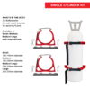 BOTTLECHOCK KIT, SINGLE, GALVANISED, SIZE E AND D