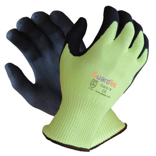 100047728_11424.JPG GLOVES, GUARDTEK, CUT 5, HI VIS YELLOW, SZ 9 (L)