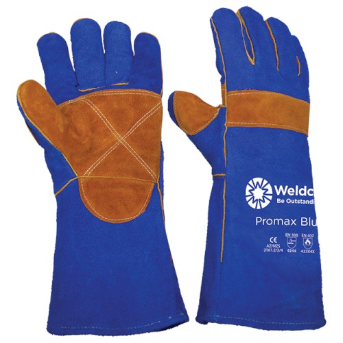 WELDING GLOVES, PROMAX BLUE AND GOLD
