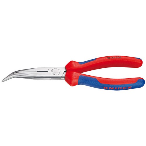 PLIERS, CURVED LONG NOSE, 200MM 2 COMP HANDLES