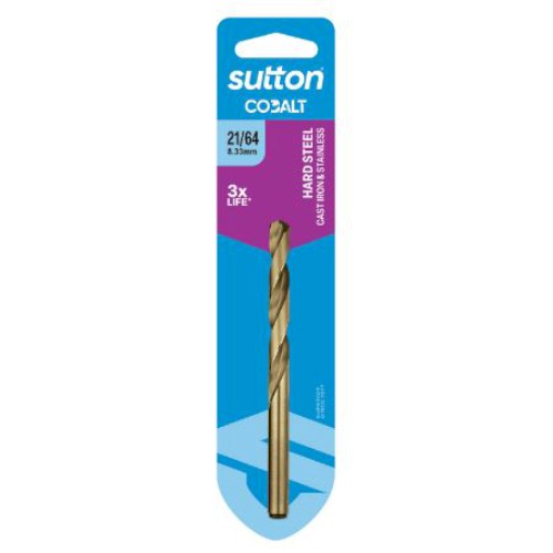 JOBBER DRILL BIT, 21/64", COBALT