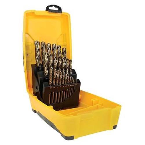 JOBBER TUFFBOX DRILL BIT SET, 25 PCE, COBALT, 1.0-13MM, ALPHA
