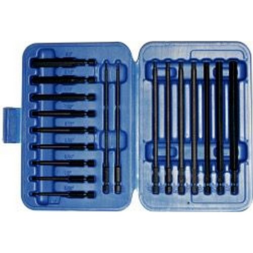 POWER BIT SET, IN HEX, 3/32"-3/8" IMP