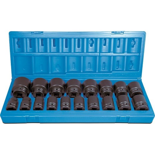 IMPACT SOCKET SET, 3/4" DR, 18 PCE, AF STANDARD