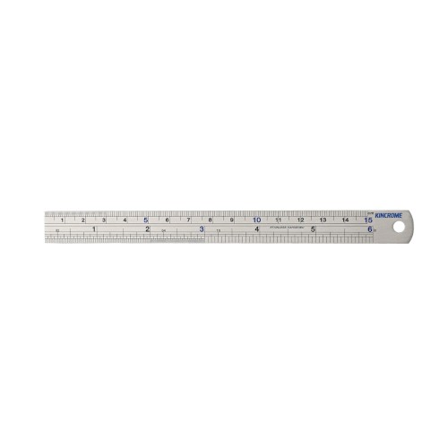 100066905_81849.JPG STAINLESS STEEL RULE 150MM (6") METRIC AND IMPERIAL