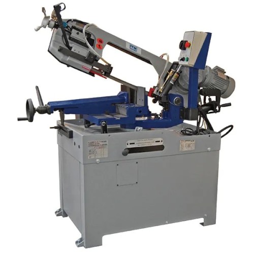 ITM BANDSAW, 240MM CAP, SWIVEL HEAD, DUAL MITRE, 2 SPEED 415V 3PH, HYD DOWN