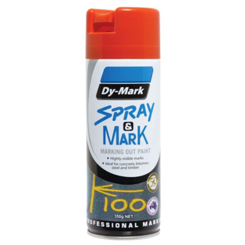 100073600_45857.JPG PAINT, SPRAY AND MARK, ORANGE, AEROSOL, 350G, DY-MARK