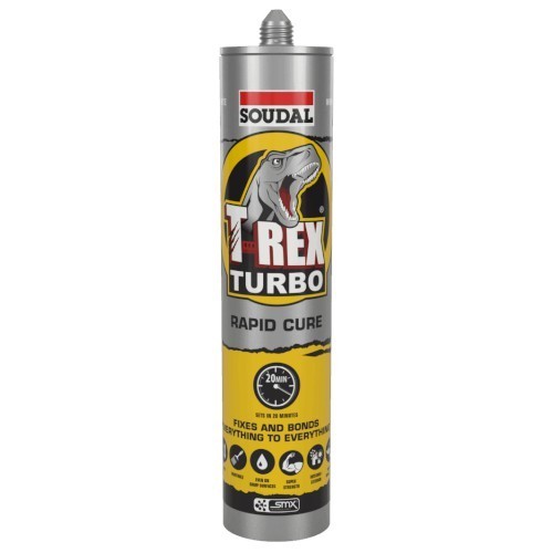 SILICONE, ADHESIVE T-REX TURBO, WHITE, 290ML, SOUDAL