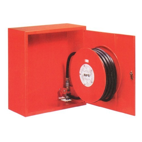 SWING TYPE FIRE HOSE REEL, COMPLETE, 19MM X 36M IN CABINET