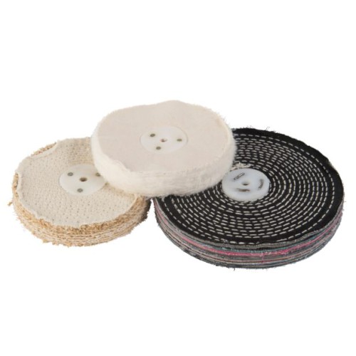 BUFFING WHEEL, 150 X 45MM, 100FOLD, LOOSE LEAF CALICO, FINE